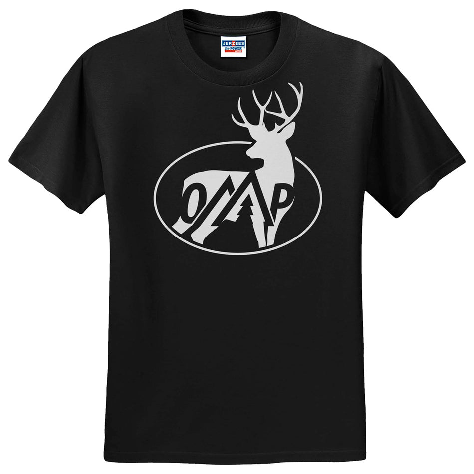 October Mountain Bucks Black Logo Tee Large