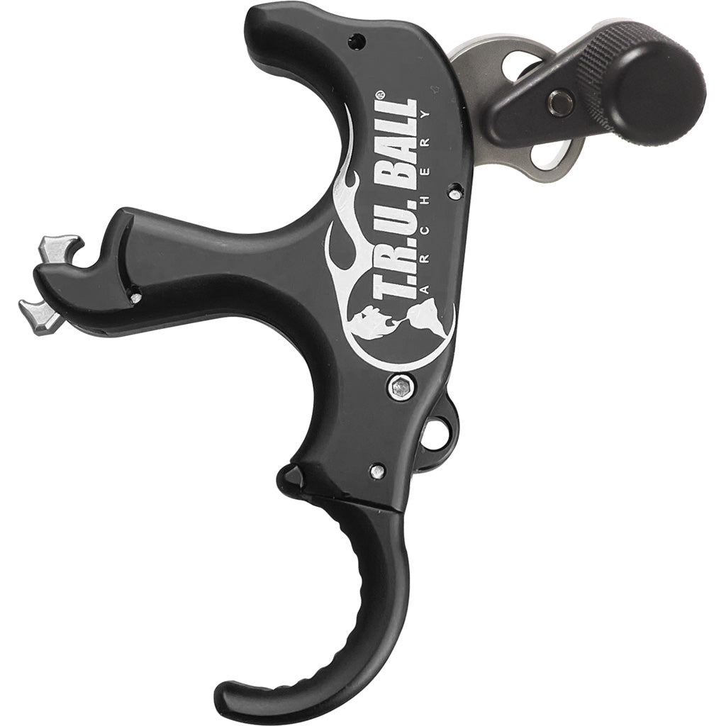 Tru Ball Trident Flex Thumb-Activated 3 Finger Archery Release Black Medium