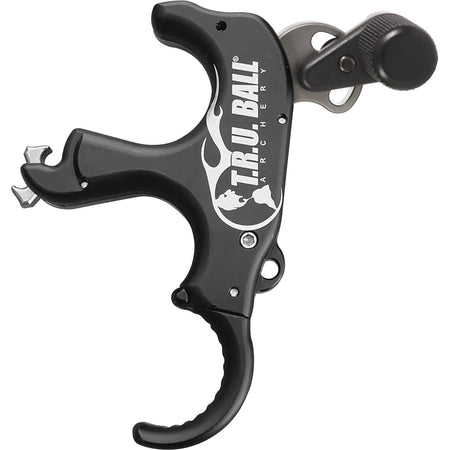 Tru Ball Trident Flex Thumb-Activated 3 Finger Archery Release Black Medium