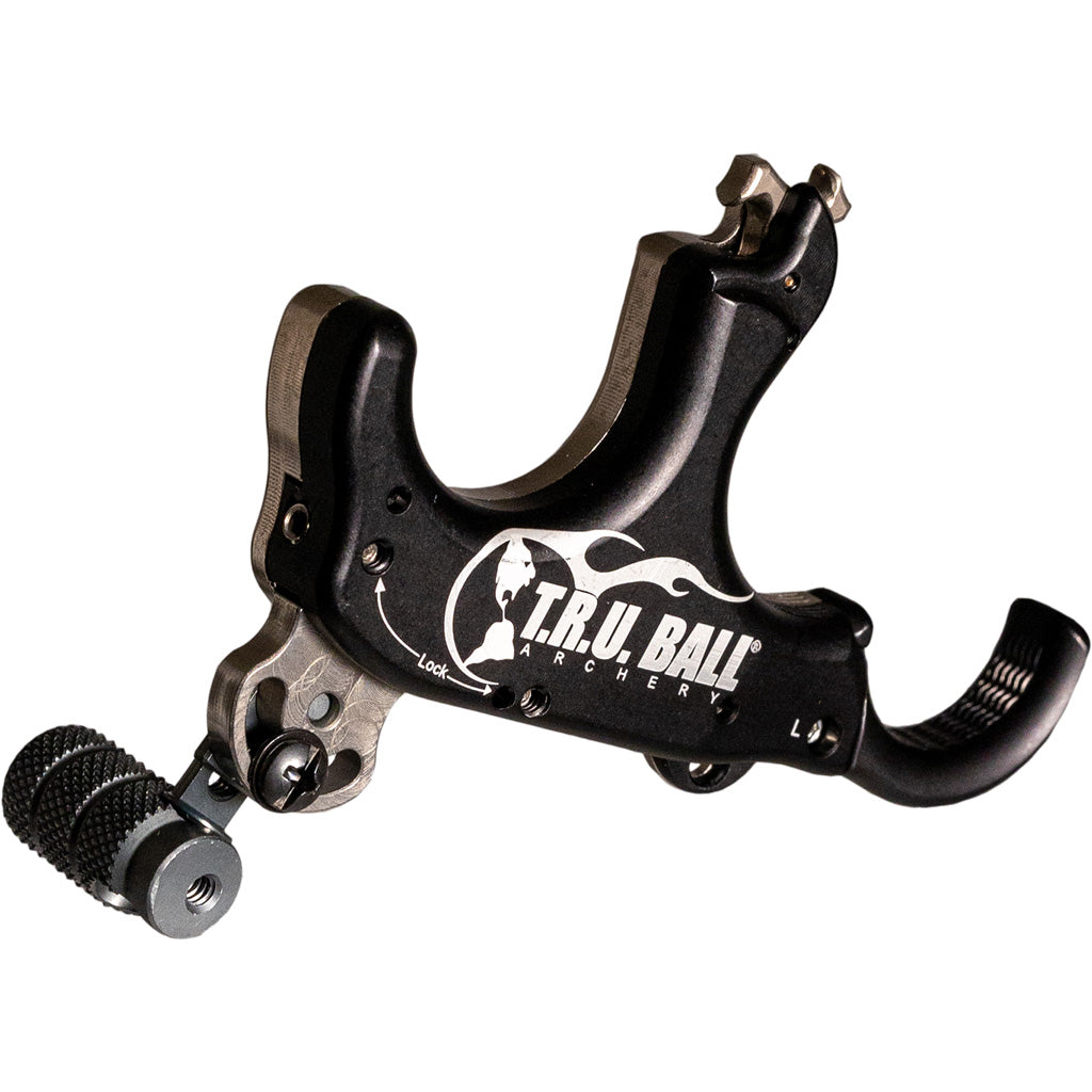 Tru Ball Trident Pro Flex Thumb-Activated 3 Finger Archery Release Silver Brass Large