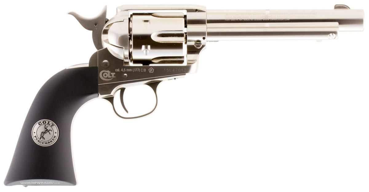 Umarex Colt Peacemaker CO2 Air Revolver 177 Cal Nickel 6rd Single Action Fixed Sights
