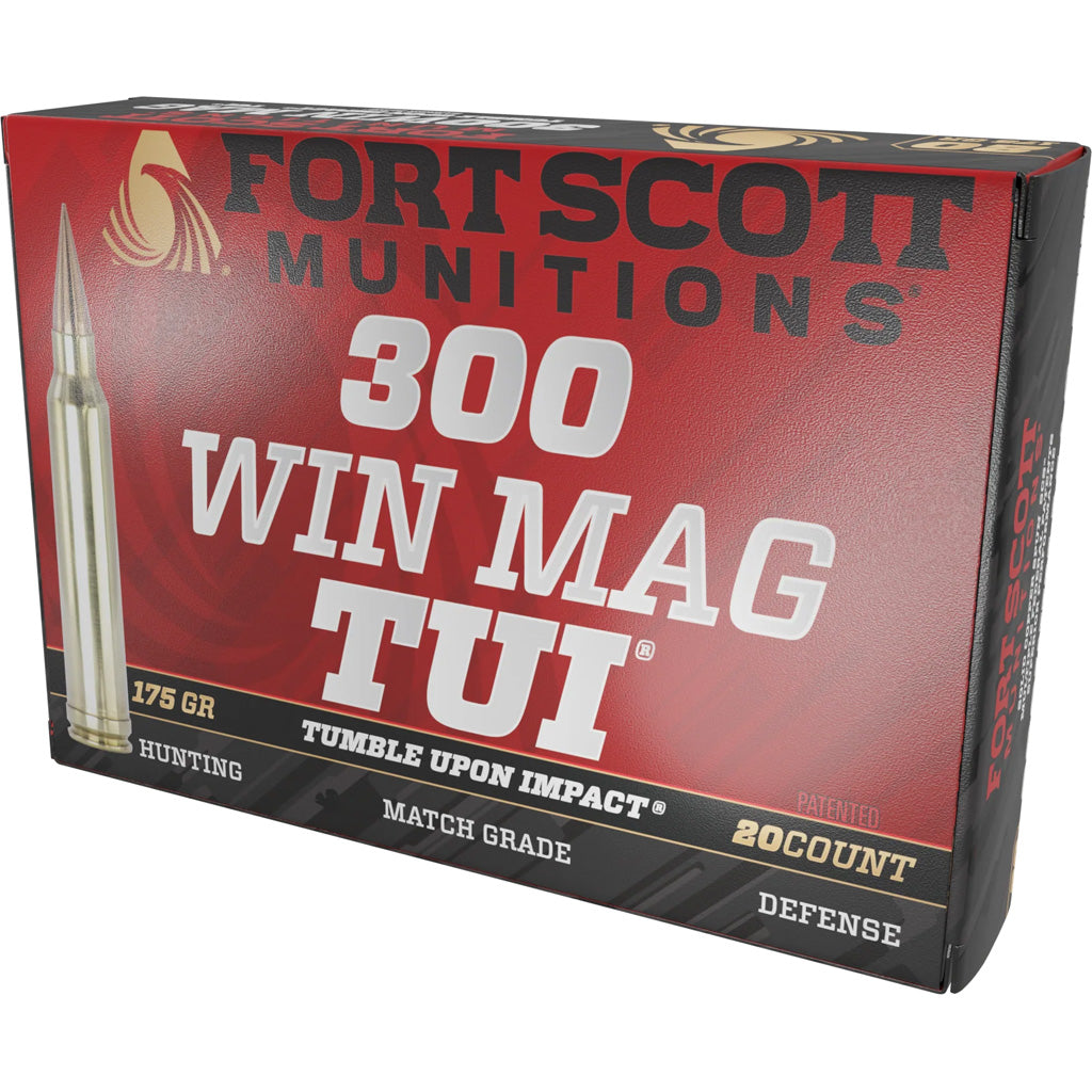 Fort Scott Munitions Tumble Upon Impact (TUI) Solid Copper Spun 175 Grain .300 Winchester Mag