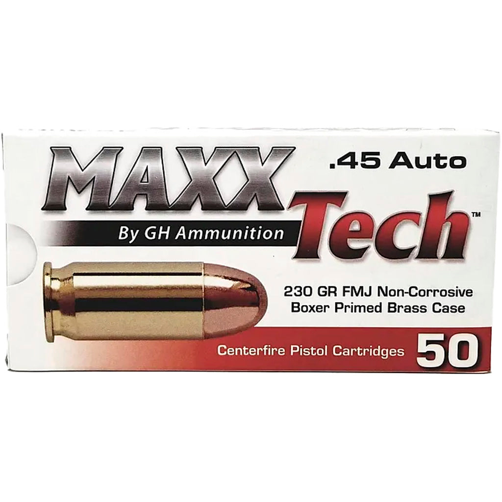 MaxxTech  .45 ACP/Auto 230 grain Full Metal Jacket ammunition