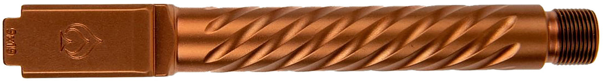 Ballistic Advantage Premium Series 9mm Luger Glock 17 Gen 5 Threaded Spiral Fluted Copper PVD Pistol Barrel Stainless Steel