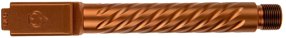 Ballistic Advantage Premium Series 9mm Luger Glock 17 Gen 5 Threaded Spiral Fluted Copper PVD Pistol Barrel Stainless Steel