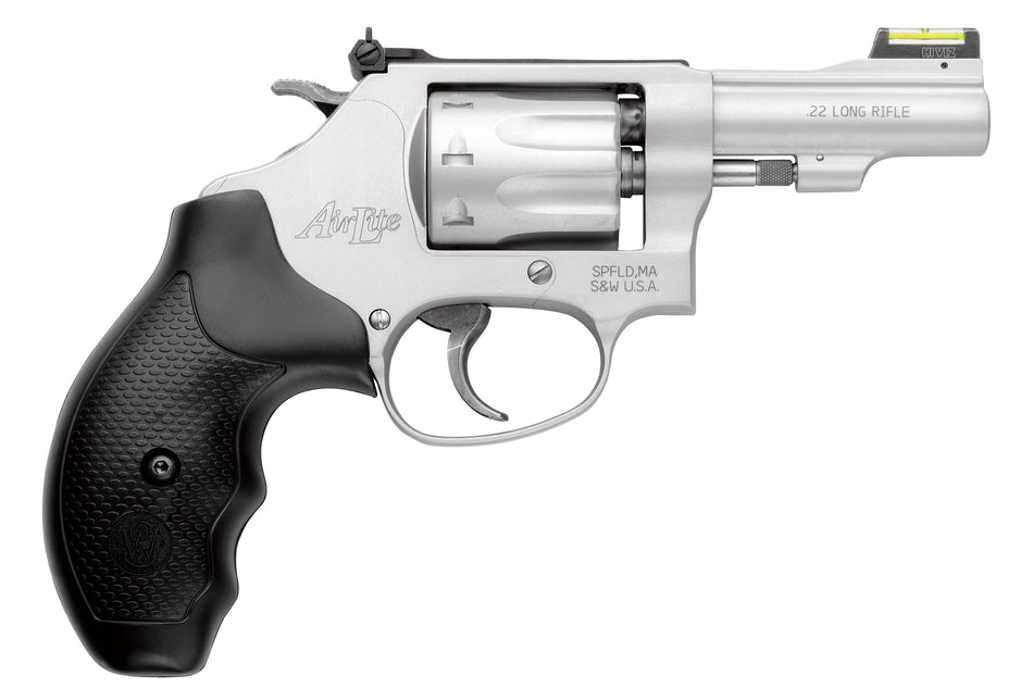 Smith & Wesson 160221 Model 317 Kit Gun *CA Compliant 22 LR 8 Shot 3" Stainless Steel Barrel, Aluminum Alloy Cylinder & J-Frame, HiViz Fiber Optic Green Front/Adjustable Rear Sights, Synthetic Grip