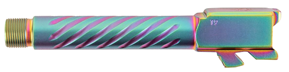 Ballistic Advantage Premium Series 9mm Luger Glock 17 Gen 5 Threaded Spiral Fluted Iridescent PVD Pistol Barrel Stainless Steel