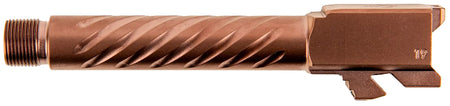 Ballistic Advantage Premium Series 9mm Luger Glock 19 Gen 3 to Gen 5 Threaded Spiral Fluted Copper PVD Pistol Barrel Stainless