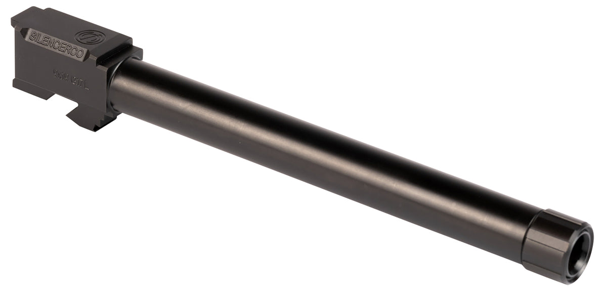 SilencerCo AC861 Black Nitride Stainless 6.50" Threaded Barrel 9mm Luger, Glock 17L