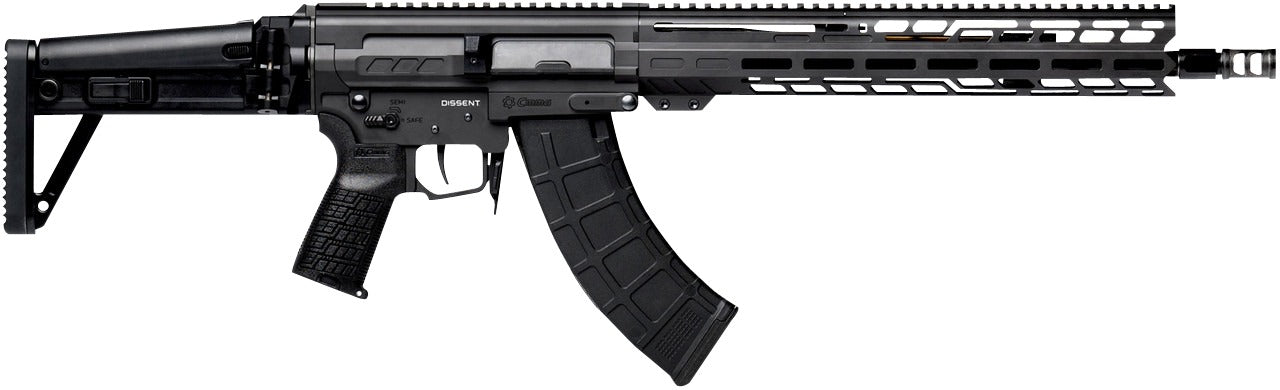 CMMG 86A7F0BAB Dissent MK47 7.62x39mm 30+1 (2) 14.30" P&W, Black Armor, Side Charging Handle Rec, 13.50" M-Lok Handguard, Side Folding Stock, Zeroed Grip, SVD Brake, 60/90 Ambi Safety, Adj. Gas Block