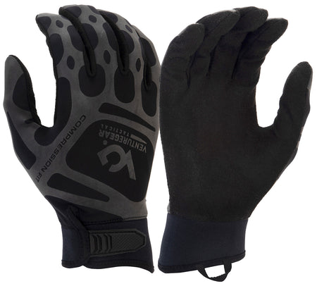 Pyramex Venture Gear Tactical VGTG10BL Large Black Training Gloves Synthetic Leather