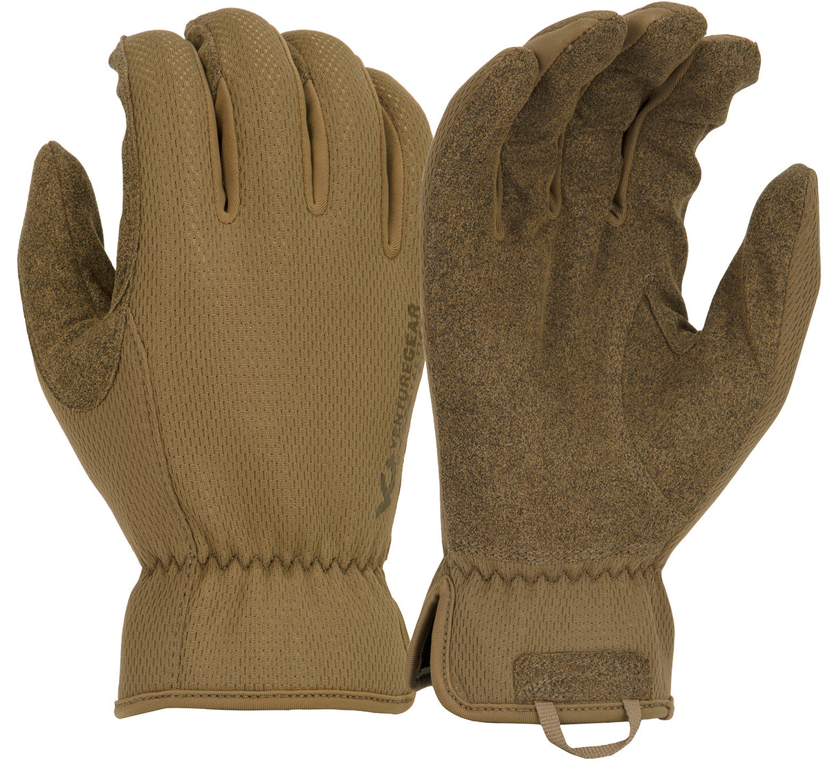 Pyramex VGTG20TL Medium-Duty Tactical Operator Gloves Tan Synthetic Leather Large Size