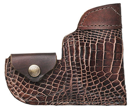 North American Arms Brown Gator Skin Inside-the-Pant Holster Metal Clip