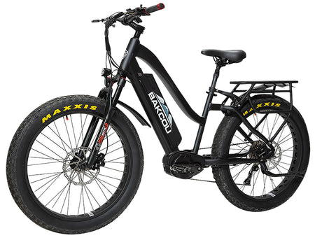 Bakcou BMST26BB21 Mule ST 26 Low-Step Electric Hunting Bike Matte Black 18 Inch