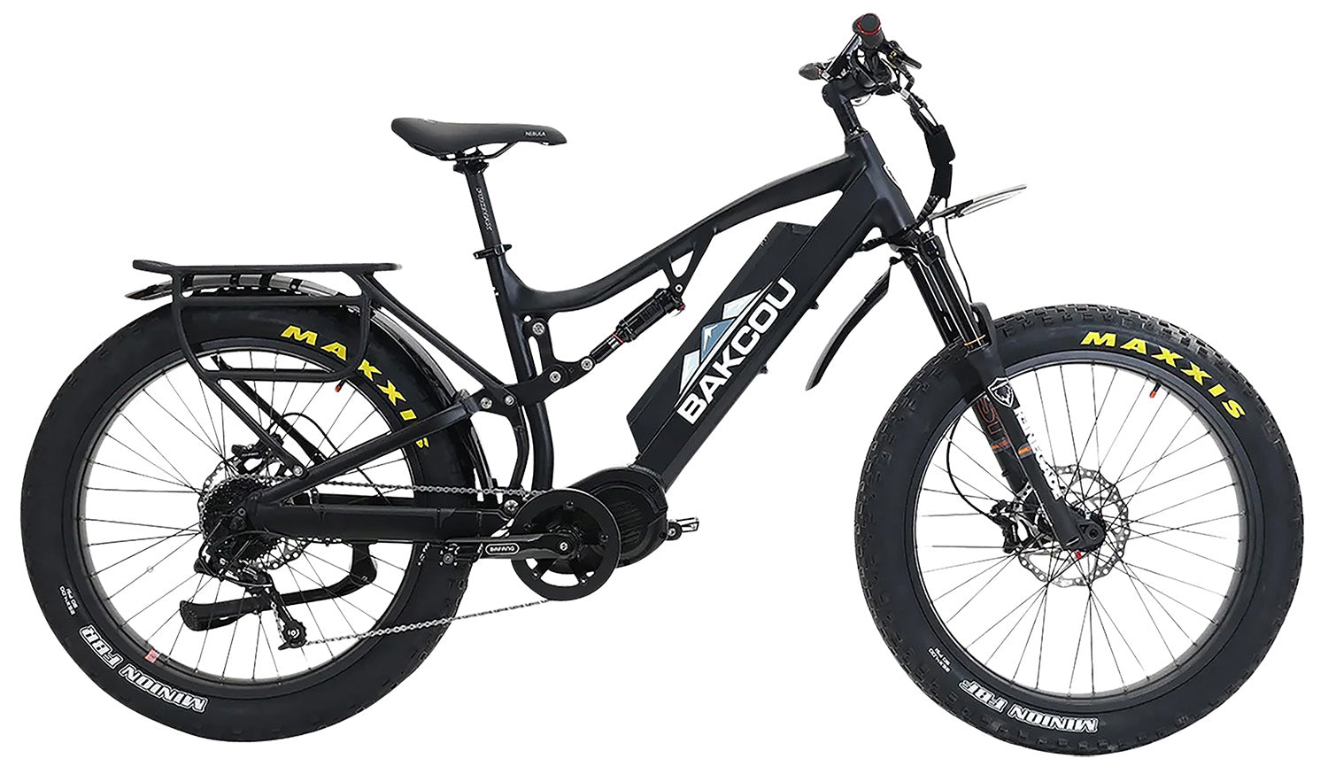 Bakcou Storm 25 Medium Electric Fat Tire Bicycle Matte Black 17" Frame SRAM 11-34t Cassette Bafang Ultra Mid-Drive