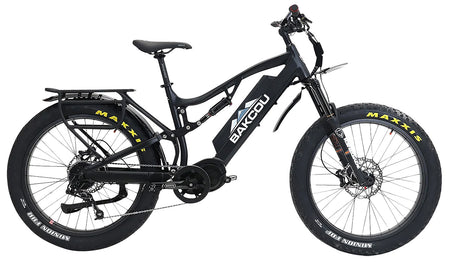 Bakcou Storm 25 Medium Electric Fat Tire Bicycle Matte Black 17" Frame SRAM 11-34t Cassette Bafang Ultra Mid-Drive
