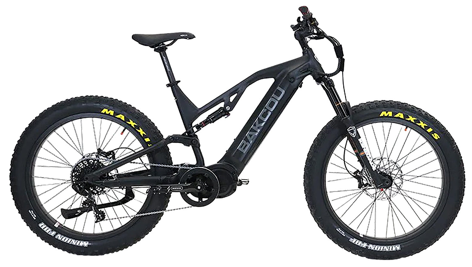 Bakcou Scout 21Ah Matte Black 19" Fat Tire Electric Bicycle Sram NX 11-Speed Bafang Ultra Motor