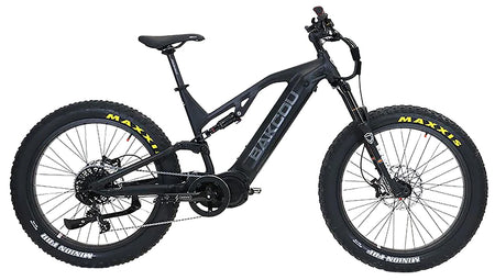 Bakcou Scout 21Ah Matte Black 19" Fat Tire Electric Bicycle Sram NX 11-Speed Bafang Ultra Motor