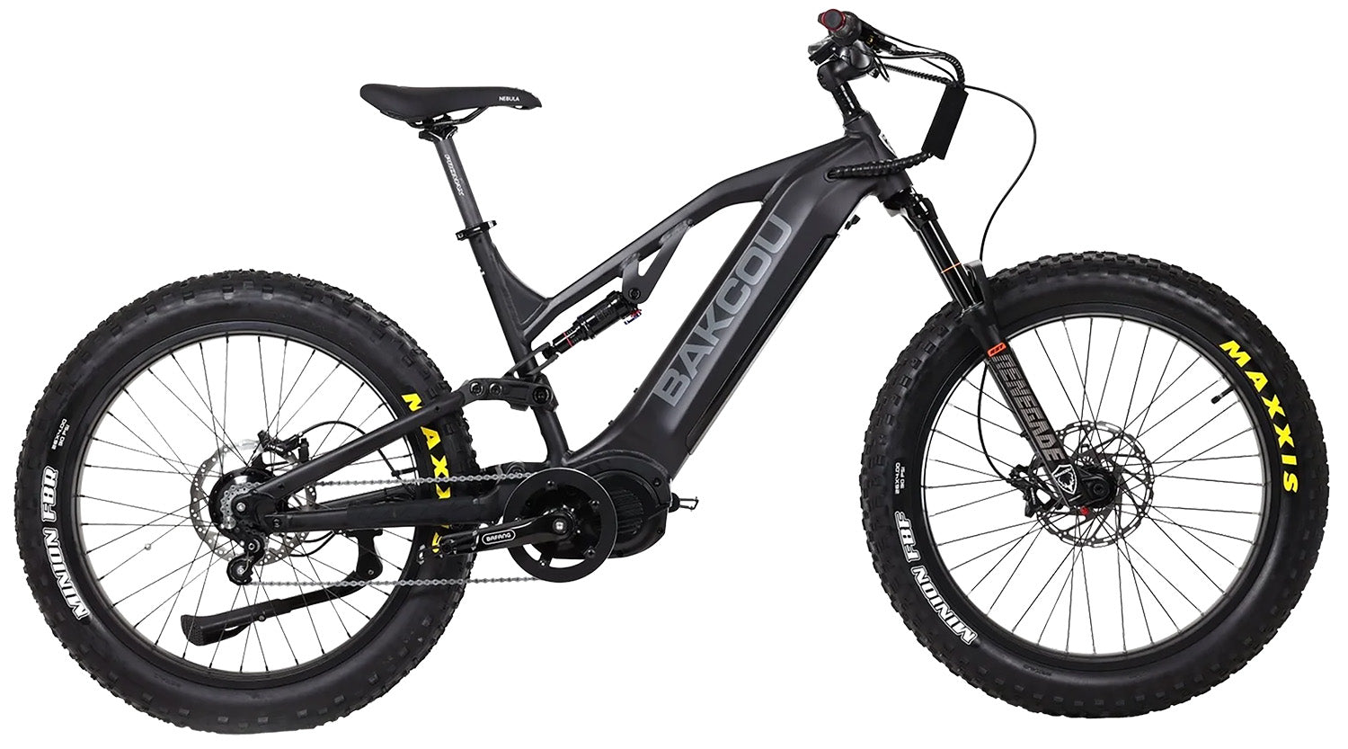 Bakcou Scout Jager 21Ah Matte Black 19" Fat Tire Electric Bicycle Rohloff Speed Hub Bafang Ultra Motor