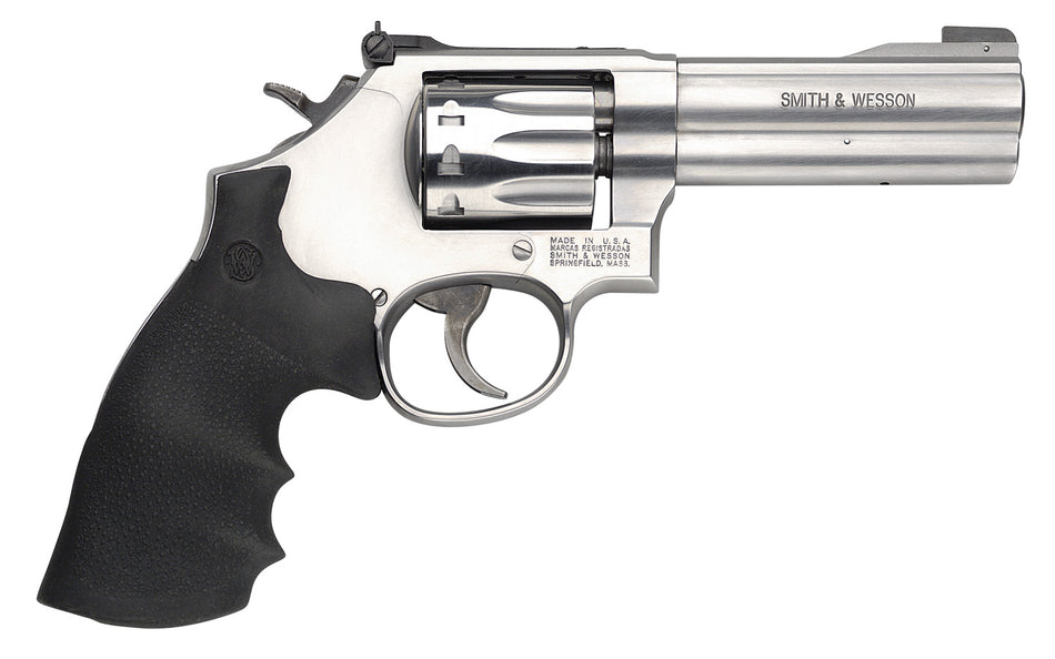 Smith & Wesson 160584 Model 617 22 LR Stainless Steel 4" Barrel & 10 Shot Cylinder, Satin Stainless Steel K-Frame, Black Polymer Grip,Internal Lock