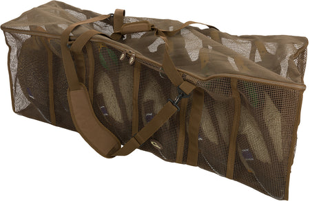 Drake Waterfowl DA370012D 12-Slot Duck Floating Decoy Bag in Brown Vinyl-Coated Mesh