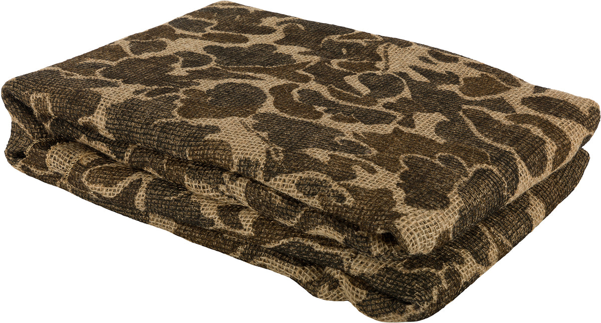 Drake Waterfowl DA1200016 Old School Camo Burlap Blanket Hunting Blind 4x12 Ft