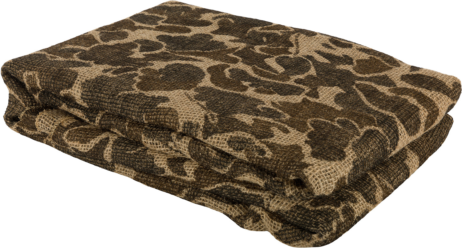Drake Waterfowl DA1200016 Old School Camo Burlap Blanket Hunting Blind 4x12 Ft