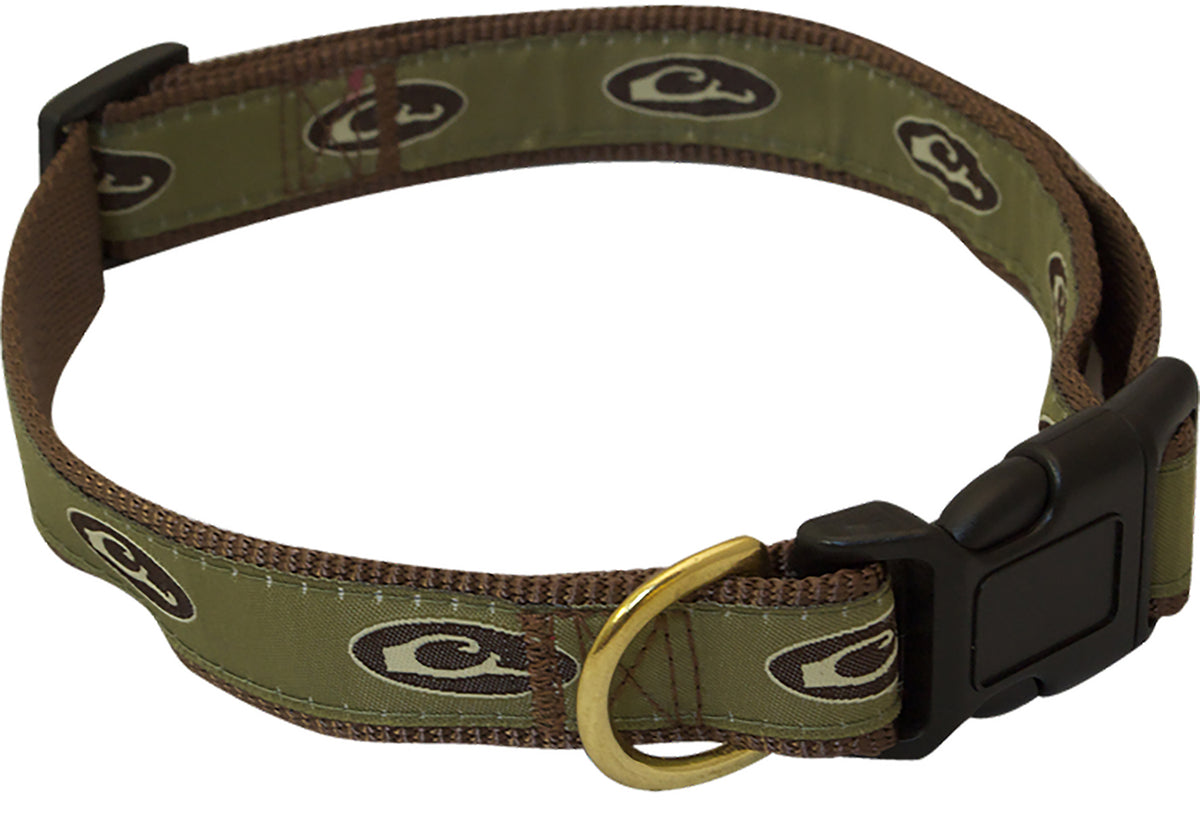 Drake Waterfowl DW9805 Adjustable Brown Nylon Gun Dog Collar OSFA ABS Hardware