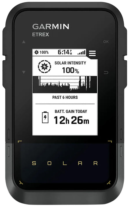 Garmin eTrex Solar 28MB GPS Handheld Black Transflective Display with Garmin Explore App