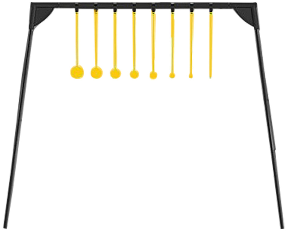 Caldwell AR500 Rimfire KYL 8-Target Challenge Set Black/Yellow Steel with Portable Stand