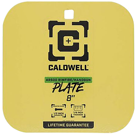 Caldwell 8-Inch Yellow Rimfire and Handgun AR500 Steel Gong Range Target 1/4" Thick