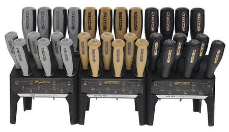 Wheeler Hex and Torx 30-Piece Benchtop Screwdriver Set, Color-Coded