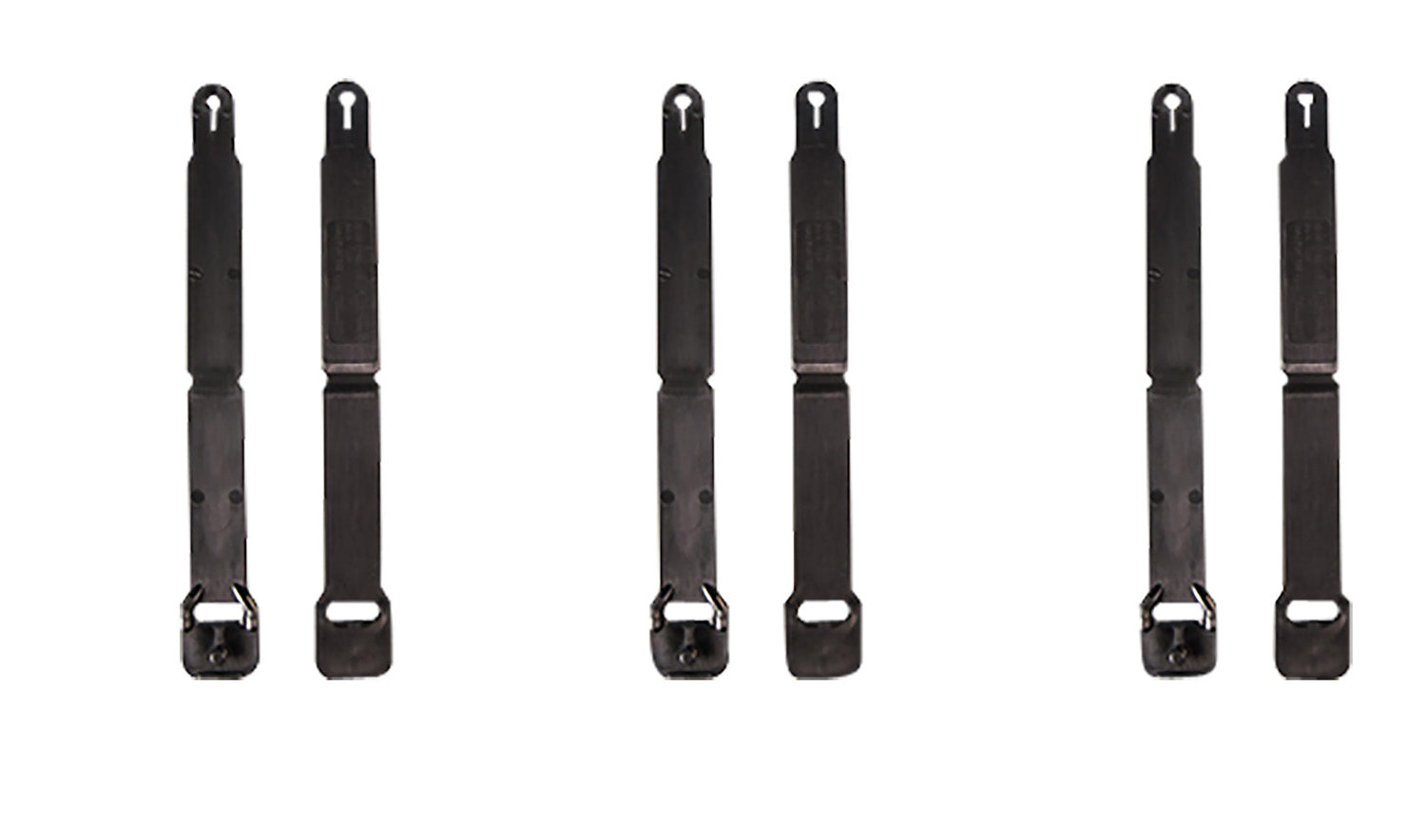 High Speed Gear Short MOLLE Attachment Clips Black Injection Molded 12 Count