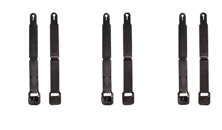 High Speed Gear Short MOLLE Attachment Clips Black Injection Molded 12 Count