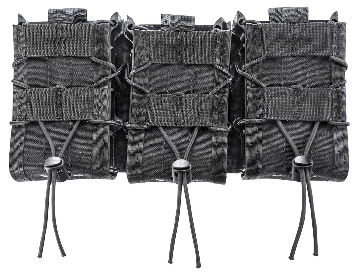 High Speed Gear 45DD00BK Triple Double Decker TACO Shingle Black Nylon Fits MOLLE Platforms
