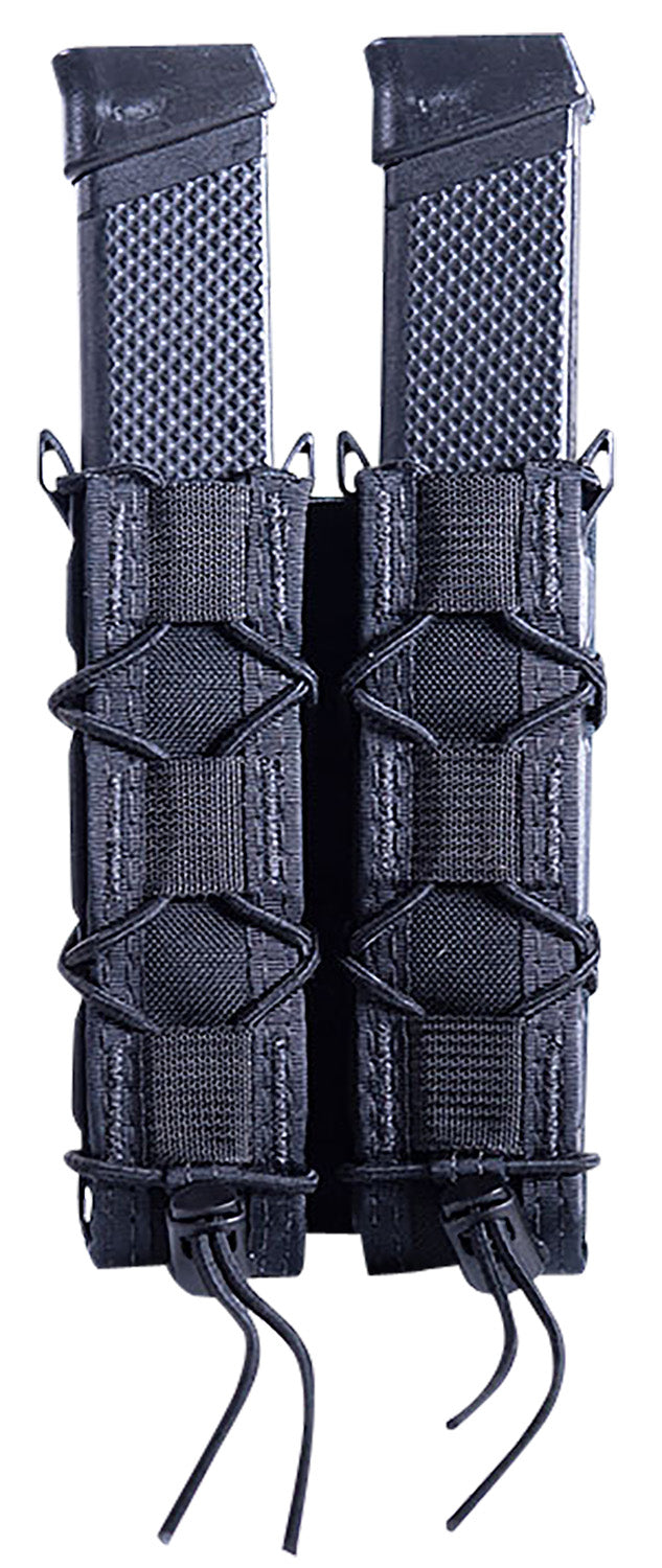 High Speed Gear 11EX02BK Double Extended TACO Pistol Mag Pouch Black Nylon MOLLE & Belt