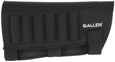 Allen 6-Round Neoprene Buttstock Shell Holder for Rifles, .223-300 Win Magnum, Velcro Strap Mount
