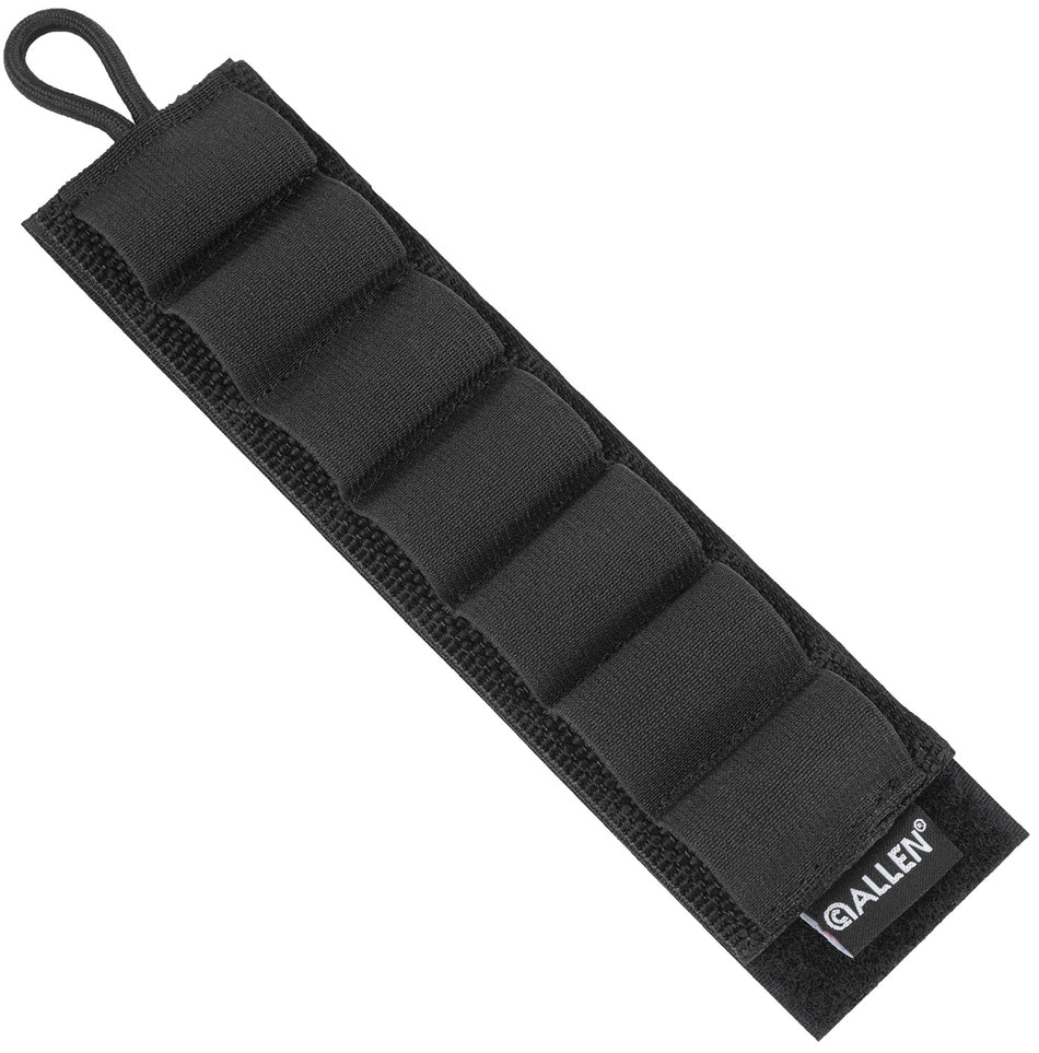 Allen 12 Gauge 7rd Shotgun Ammo Card, Black Endura Fabric, Velcro Adhesive Attachment