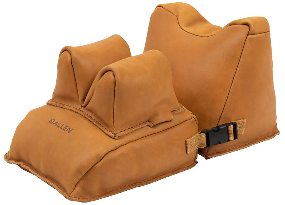 Allen Longmont Filled Front Rear Rest Combo 15125 Light Brown Full-Grain Leather Poly Bead Fill