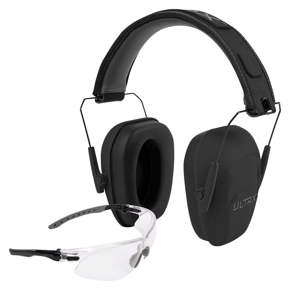 Allen 4157 Ultrax Shield Earmuff and Safety Glasses Combo Gray 23 dB