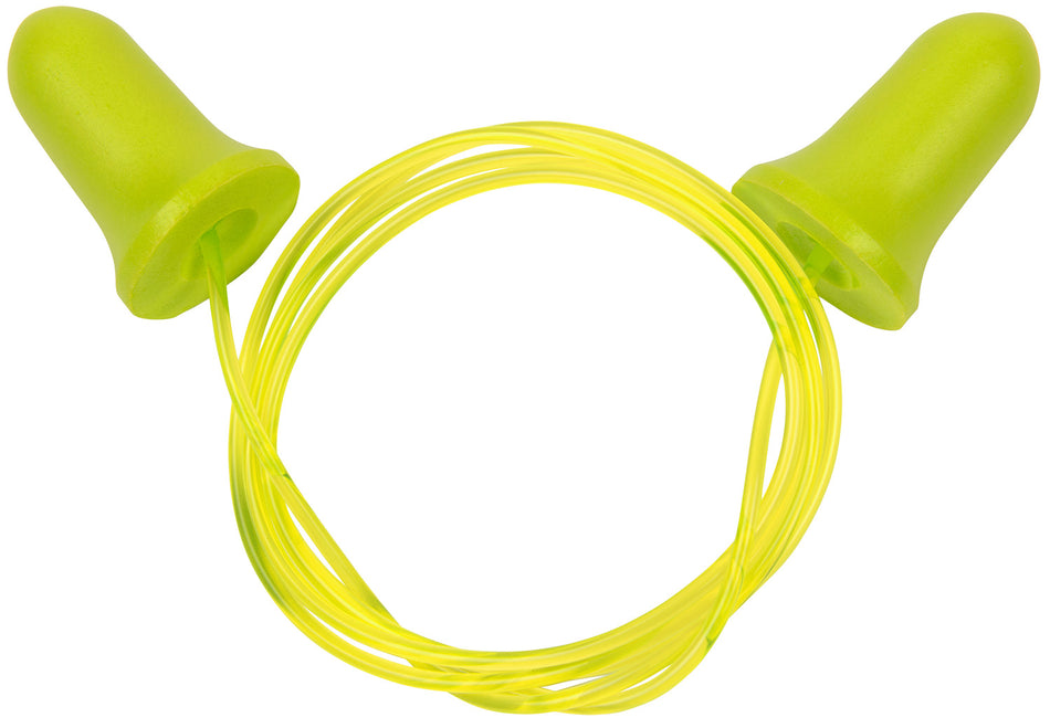 Allen 4119 Ultrax Tethered Foam Ear Plugs Yellow/Lime Green 32 dB NRR 5 Pair