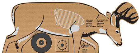EZ-Aim 6033 Cardboard Deer Silhouette Shooting Target Crossbow/Rifle/Shotgun Brown/White