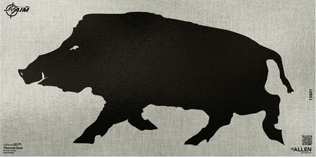 EZ-Aim 15801 Adhesive Thermal ID Boar Silhouette Paper Target 24" x 12" Black/Gray