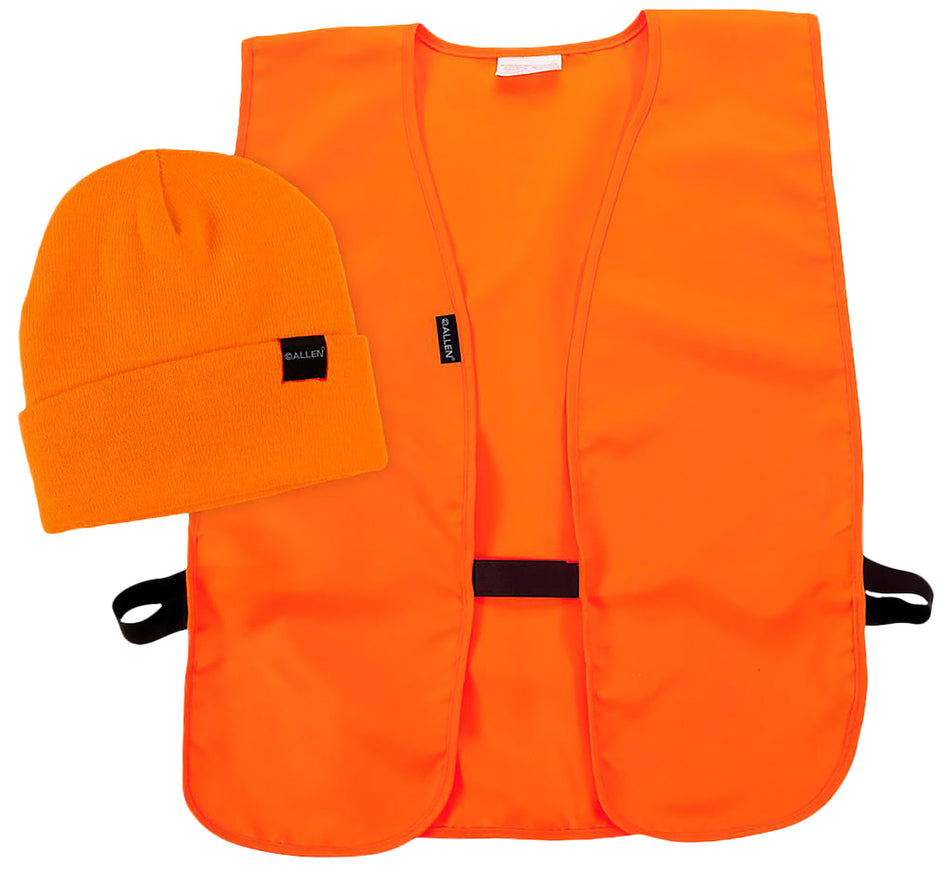 Allen Hunting Vest and Cap Safety Combo Orange Polyester 2394