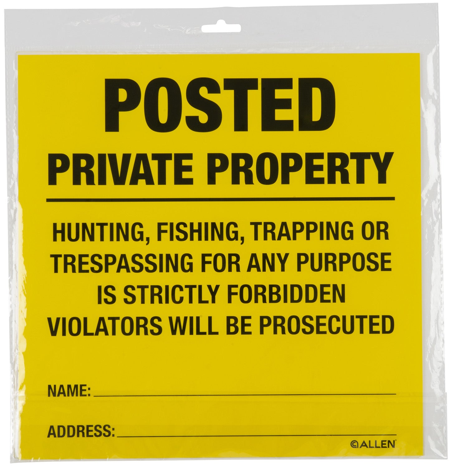 Allen Company Posted No Trespassing Sign 12-Pack for Private Property and Hunting Land