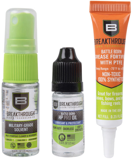 Breakthrough Clean Addict Sample Pack Firearm Cleaner and Lubricant Set