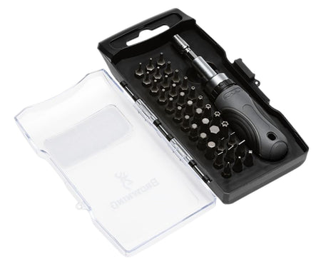 Browning 12450 38-Piece Firearm and Optic Assembly Tool Kit Black Ratcheting Screwdriver Hex Torx Phillips Flathead
