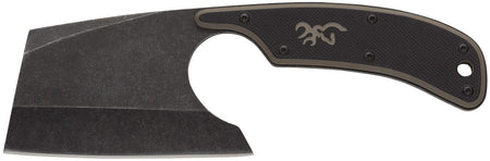 Browning 3220322B Cutoff Camp Boxed Fixed Cleaver 2.50" Stonewashed 9Cr14MoV Black Oxide SS Blade Two-Tone G10 Handle