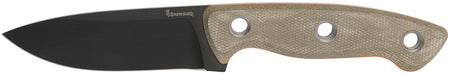 Browning 3220508B Desolation Small Fixed Blade 3.75" Modified Drop Point 440C Stainless Steel Tan Micarta Handle