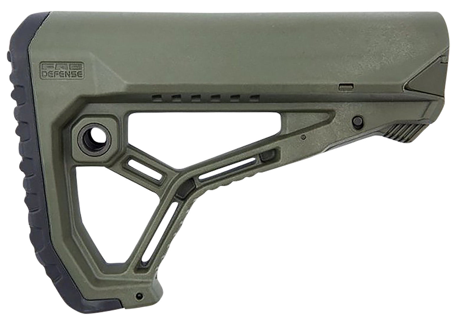 FAB Defense GL-CORE AR-15/M4 OD Green Buttstock - Ergonomic Butt Pad, Fits Mil-Spec & Commercial Tubes